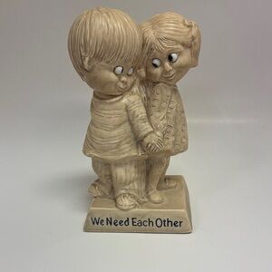 Charming Tan Figurine - We Need Each Other